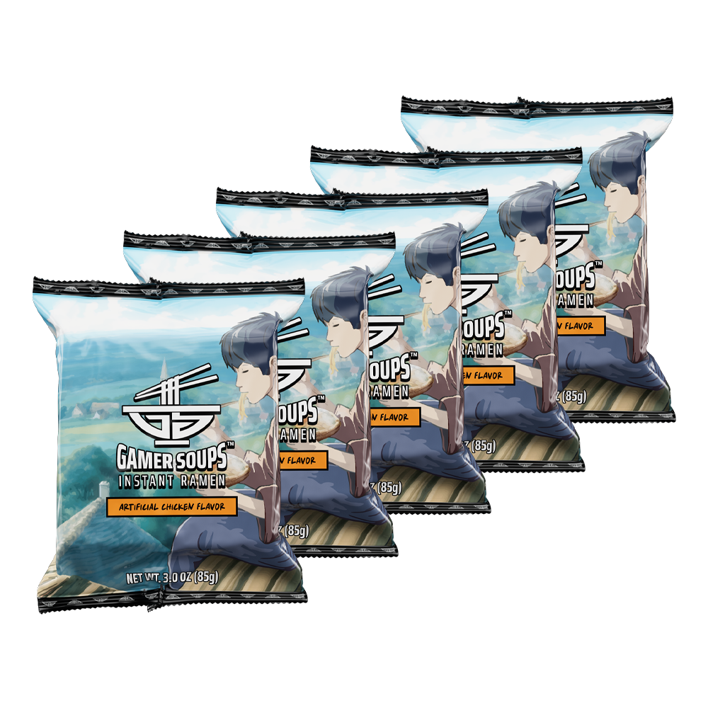 Gamer Soups Instant Noodles - Chicken Bricks (5 Pack)