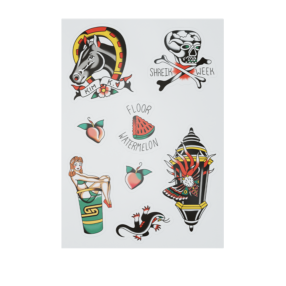 PaymoneyWubby Temporary Tattoo Flash Sheet
